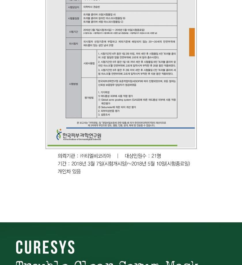 CURESYS - Trouble Clear Serum Mask 1pc, 23g x 1pc, 31 g, 8809382882479