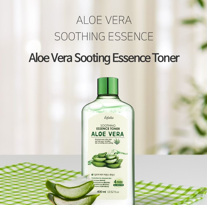 esfolio - Soothing Essence Toner Aloe Vera, 400ml, 453 g, 8809386880853