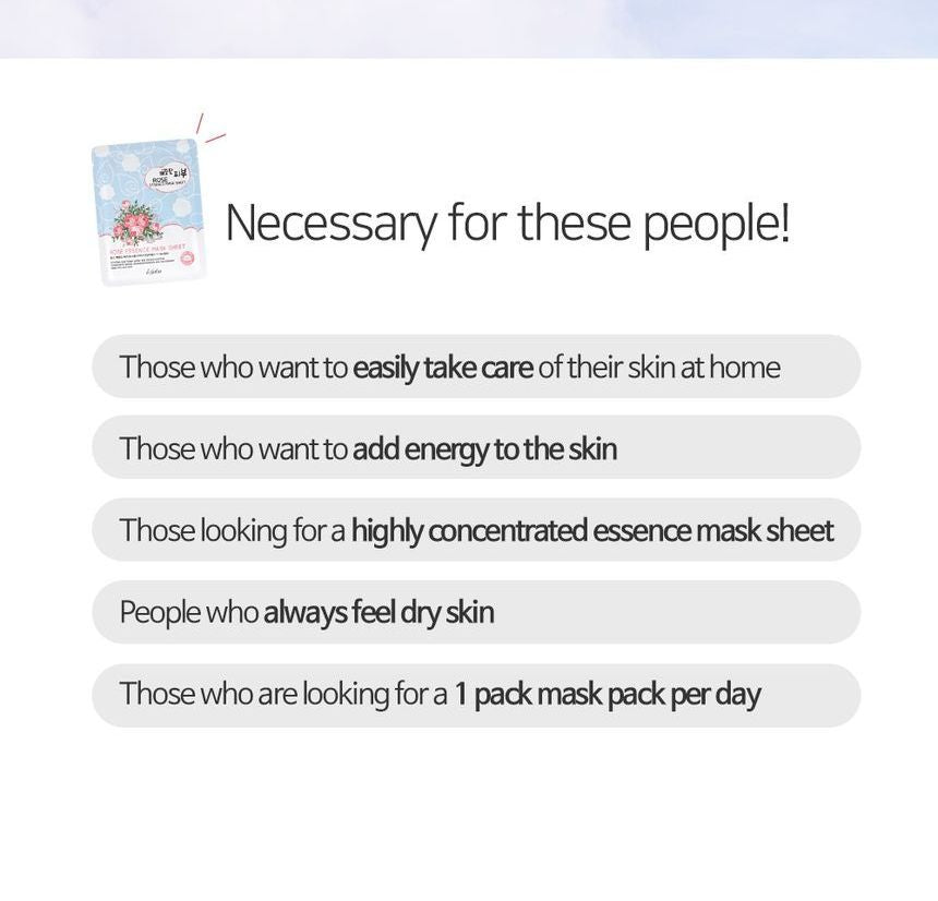 esfolio - Rose Essence Mask Sheet Set, 25ml x 10pcs, 341 g, 8809386886268