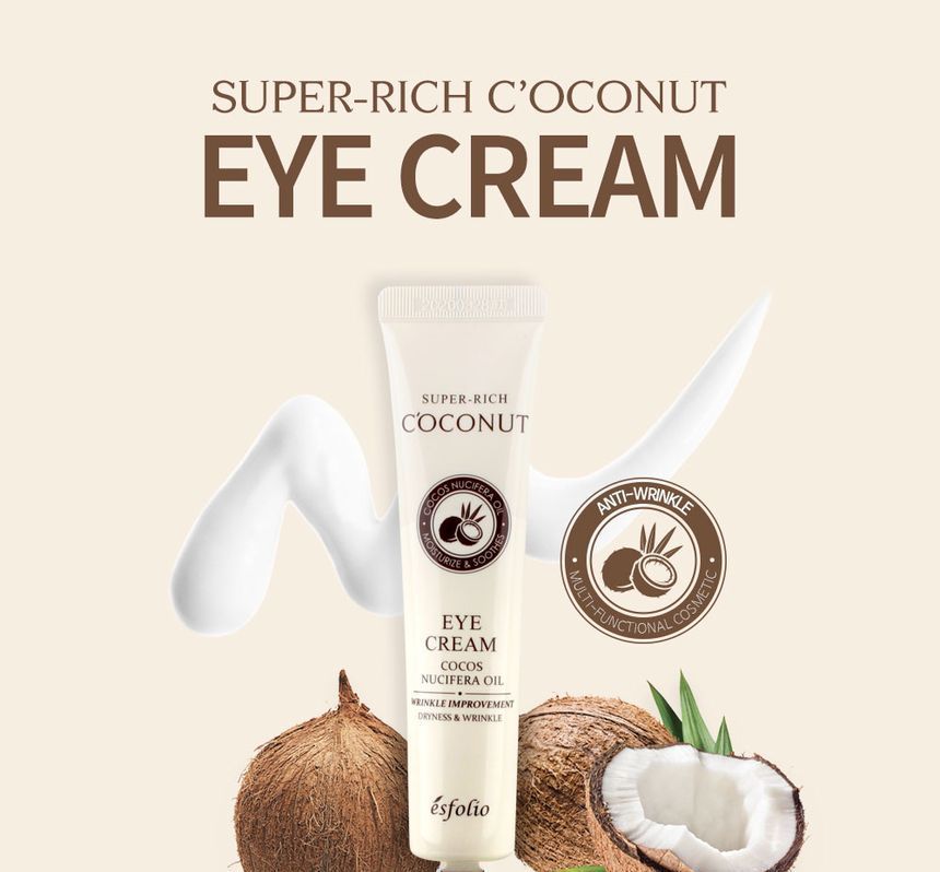 esfolio - Super-Rich Coconut Eye Cream, 40ml, 56 g, 8809386885308