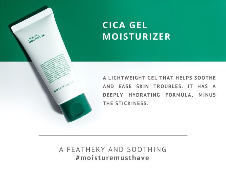 face republic - CICA Gel Moisturizer, 50ml, 75 g, 8809534252686