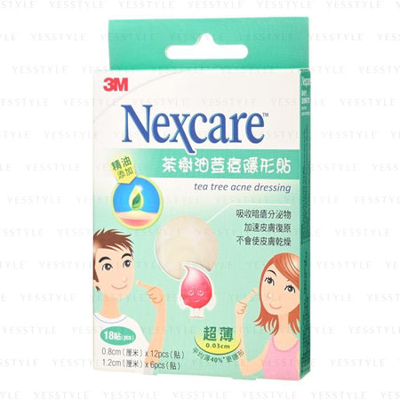 3M - Nexcare Tea Tree Acne Dressing Patch, 18 pcs, 14 g, 4891203492954