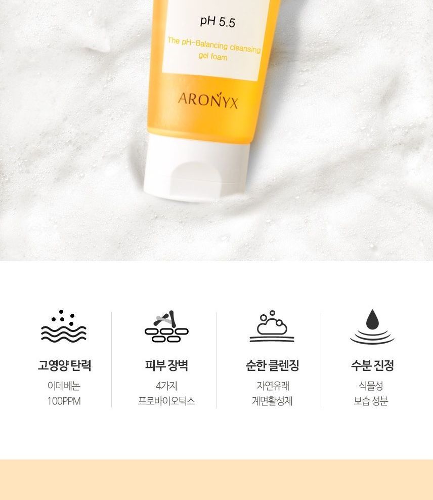 MediFlower - ARONYX Idebenone Cleansing Gel Foam, 150ml, 175 g, 8809731950644
