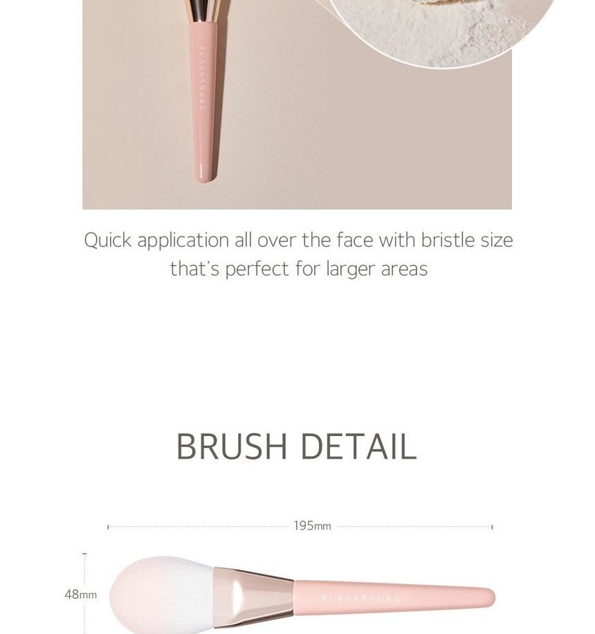 BLACK ROUGE - Powder Big Brush, 1 pc, 38 g, 8809464343348