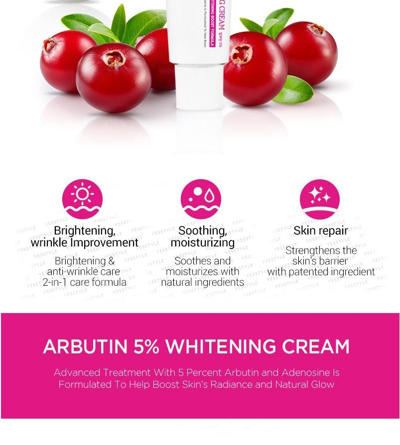 TOSOWOONG - Arbutin 5% Whitening Cream, 50g, 76 g, 8809179106009
