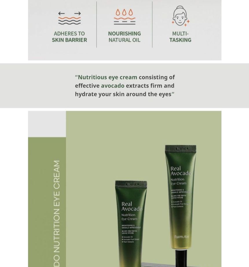 Farm Stay - Real Avocado Nutrition Eye Cream, 40ml, 100 g, 8809674691734