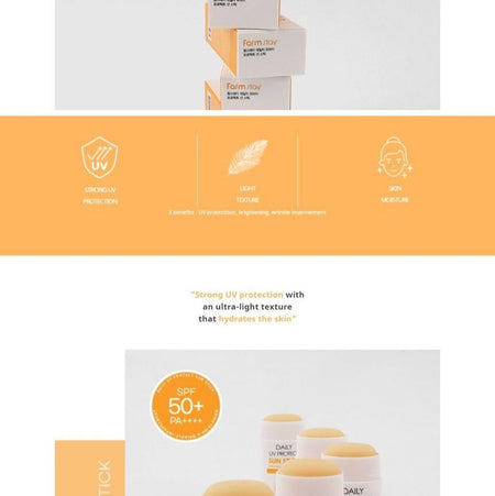 Farm Stay - Daily UV Protect Sun Stick, 16g, 50 g, 8809595054335
