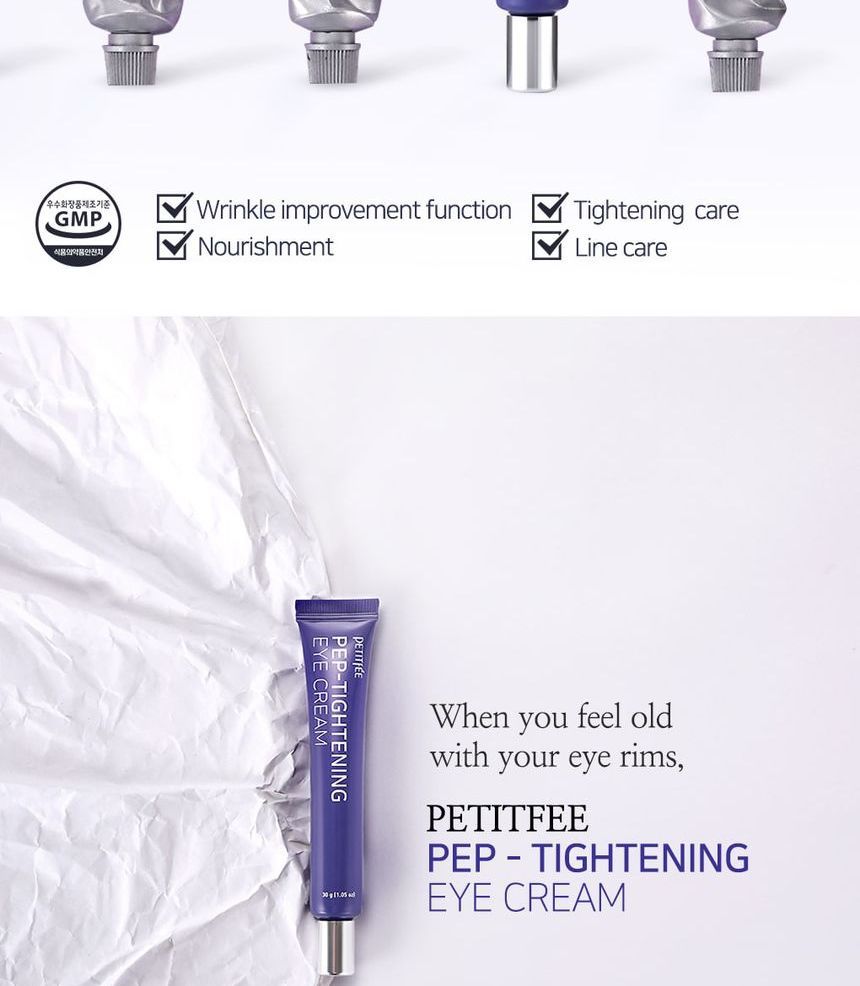 PETITFEE - Pep-Tightening Eye Cream, 30g, 46 g, 8809508850405