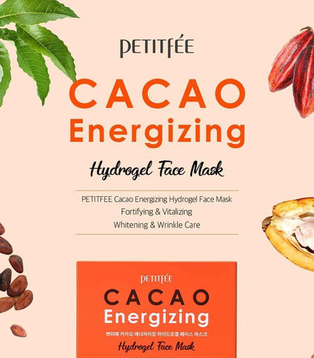 PETITFEE - CACAO Energizing Hydrogel Face Mask Set, 32g x 5 pcs, 294 g, 8809508850689