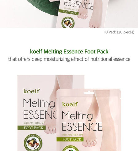 PETITFEE - koelf Melting Essence Foot Pack Set, 14g x 10 pcs, 364 g, 8809239803374