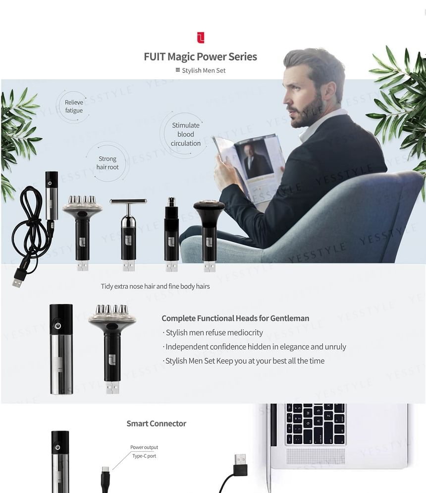 LIFETRONS - FUIT Magic Power Series Stylish Beauty Men Set, 5 pcs, 700 g, 6925327301507