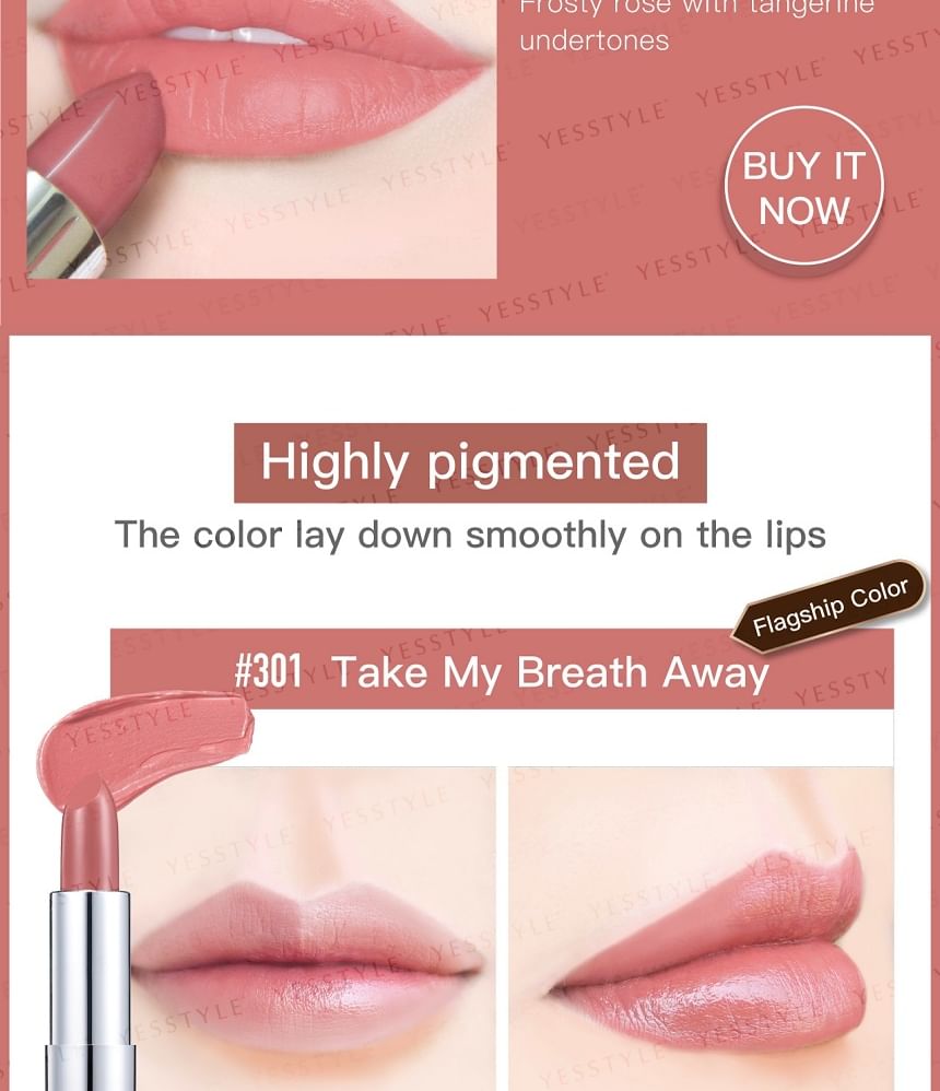 Ready to Shine - Crush On You Creamy Matte Lipstick 301 Take My Breath Away, 4g, 60 g, 4715104200787