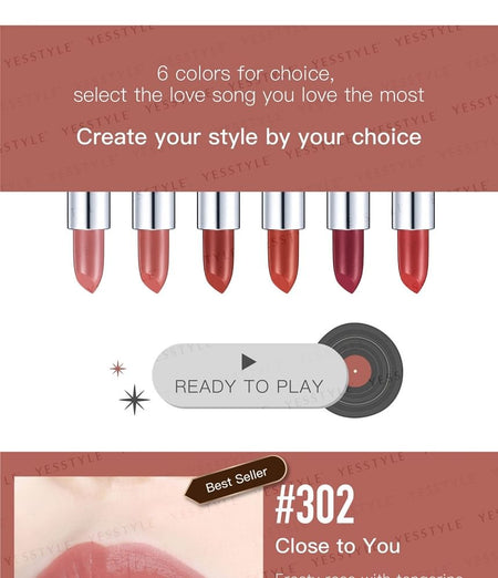 Ready to Shine - Crush On You Creamy Matte Lipstick 302 Close To You, 4g, 60 g, 4715104200794