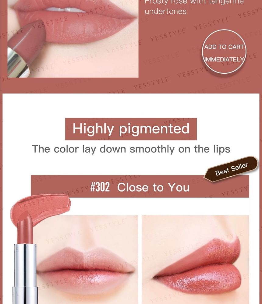 Ready to Shine - Crush On You Creamy Matte Lipstick 302 Close To You, 4g, 60 g, 4715104200794