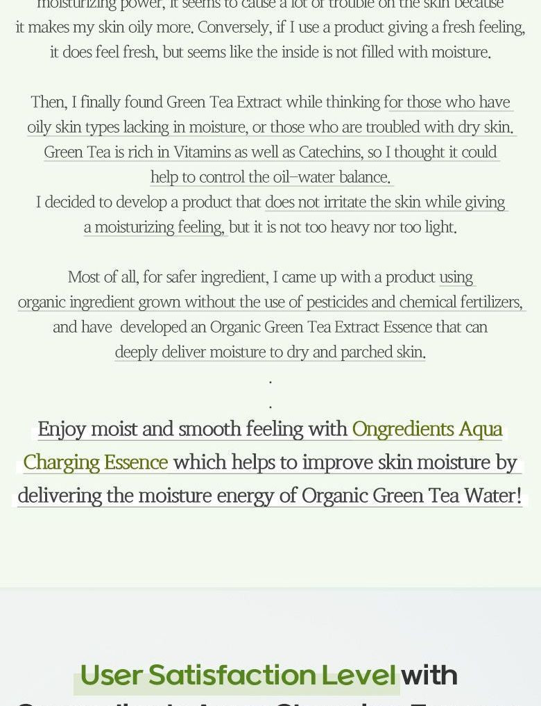 ongredients - Aqua Charging Essence, 150ml, 198 g, 8806158552918