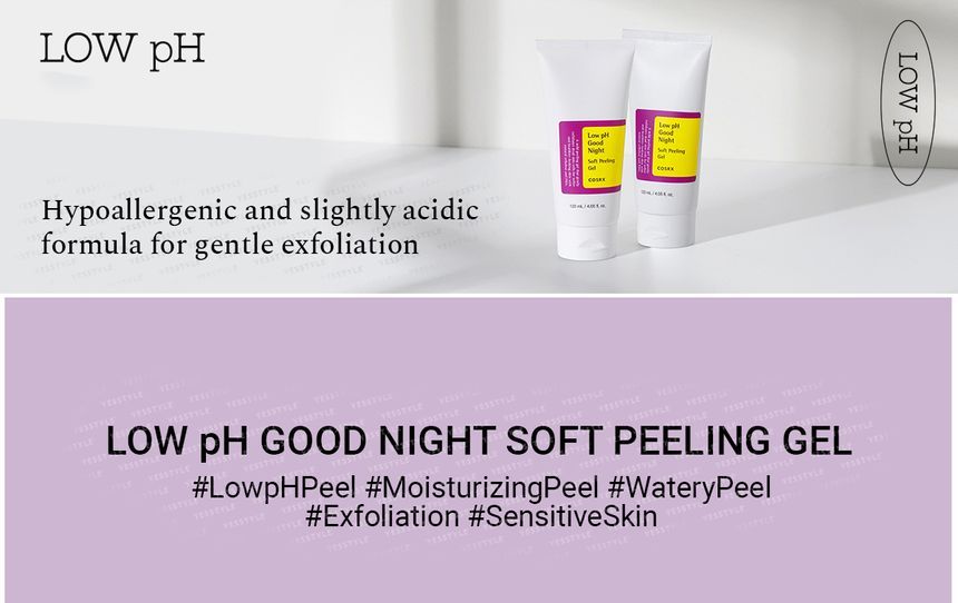 COSRX - Low pH Good Night Soft Peeling Gel, 120ml, 149 g, 8809598453364