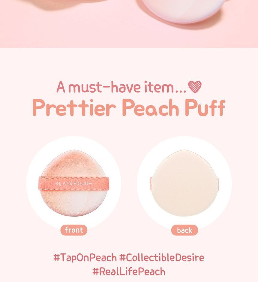 BLACK ROUGE - Peach Tok Tok Puff, 1 pc, 3 g, 8809464342204