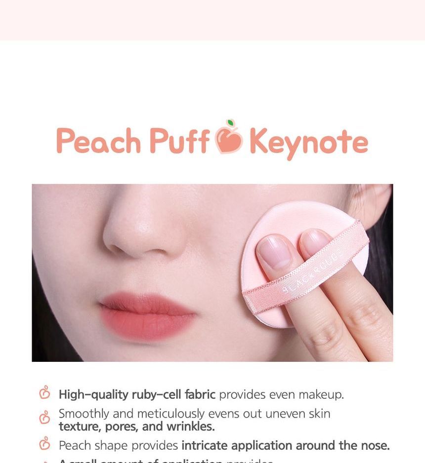 BLACK ROUGE - Peach Tok Tok Puff, 1 pc, 3 g, 8809464342204