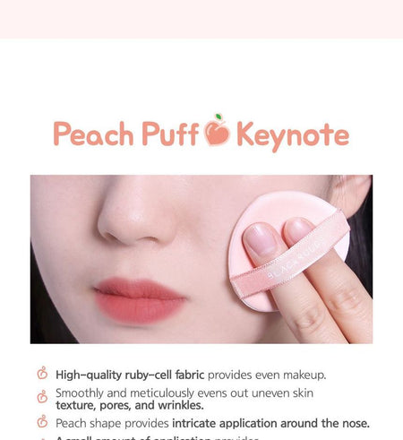 BLACK ROUGE - Peach Tok Tok Puff, 1 pc, 3 g, 8809464342204