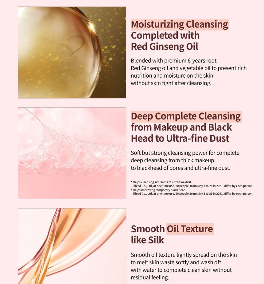 DONGINBI - Red Ginseng Moisture Cleansing Oil, 200ml , 500 g, 8809650047517