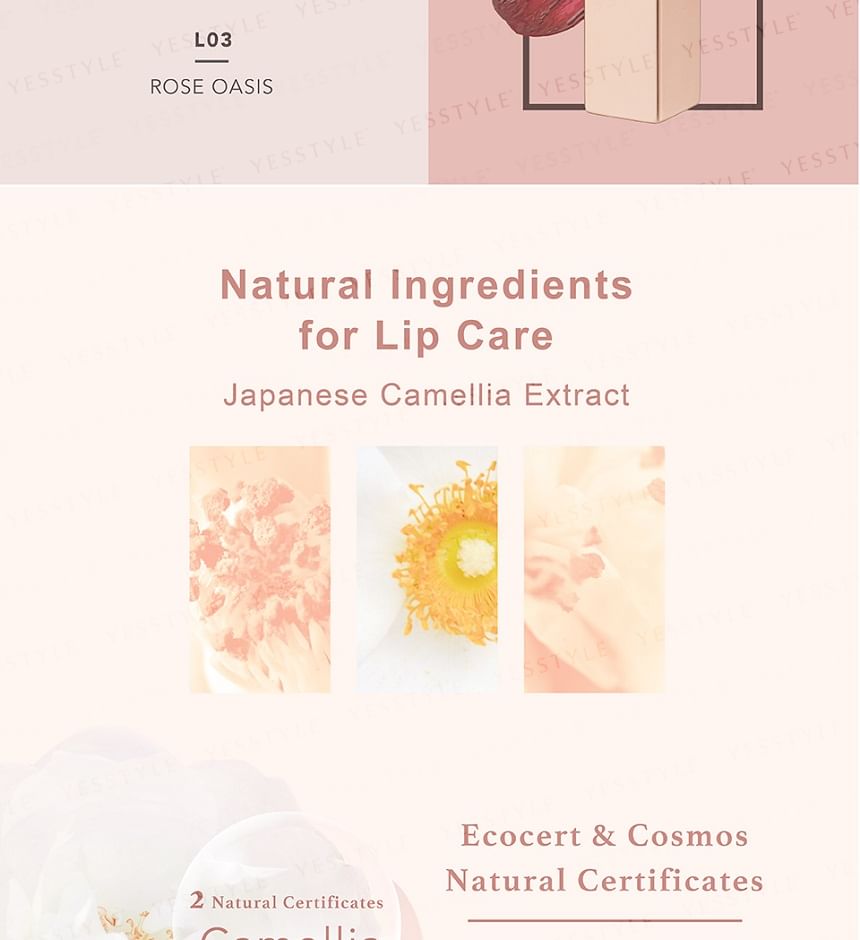 NATURAL BEAUTY - LAB Lipstick Set: L03 Rose Oasis + L04 Coral Aqua, 2 pcs, 150 g, 4711665126986