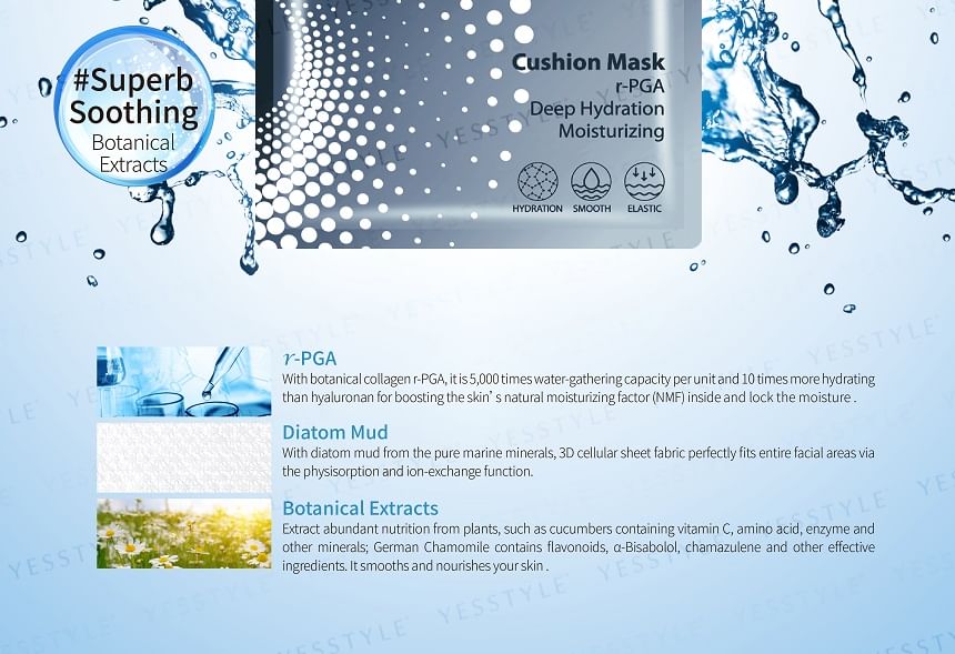 NATURAL BEAUTY - r-PGA Deep Hydration Moisturizing Cushion Mask, 6 pcs, 200 g, 4711665119841