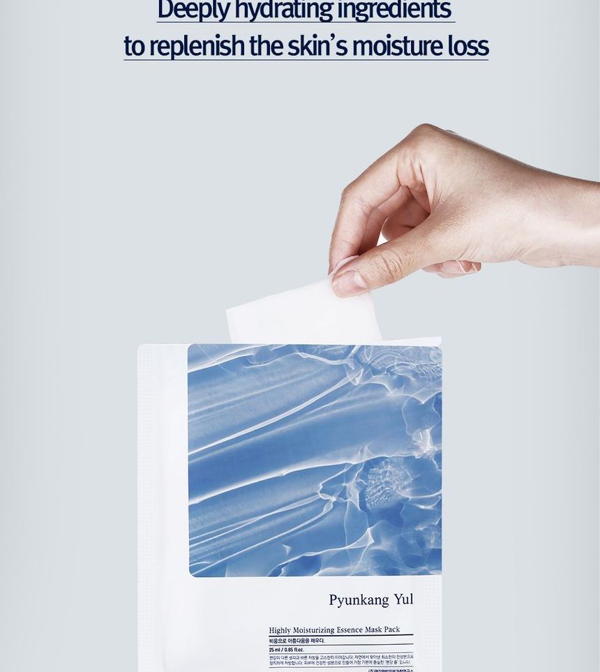 Pyunkang Yul - Highly Moisturizing Essence Mask Pack Set, 25ml x 10 pcs, 343 g, 8809486681206