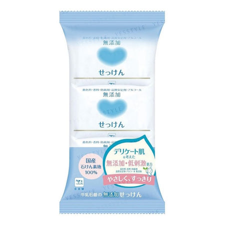 Cow Brand Soap - Additive Free Soap, 100g x 3 pcs, 400 g, 4901525383035