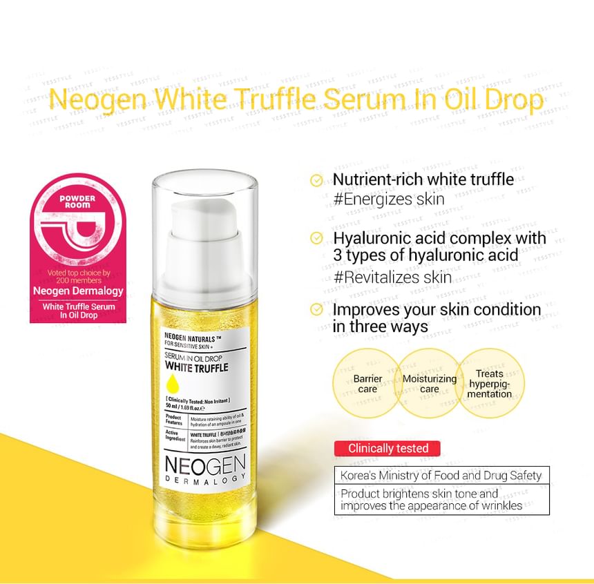 NEOGEN - Dermalogy White Truffle Serum In Oil Drop, 50ml, 190 g, 8809381445293