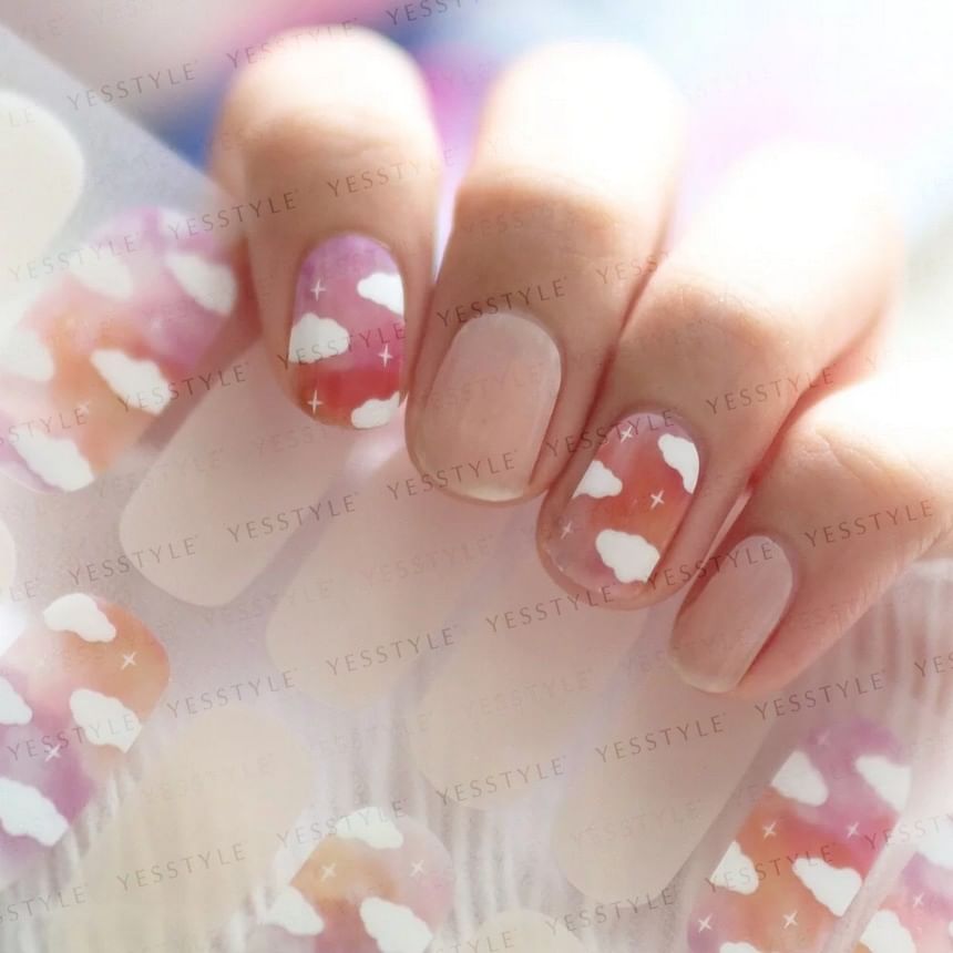 Lunacaca - Rosy Clouds Nail Art Sticker, 24 pcs, 50 g, 4892021007939