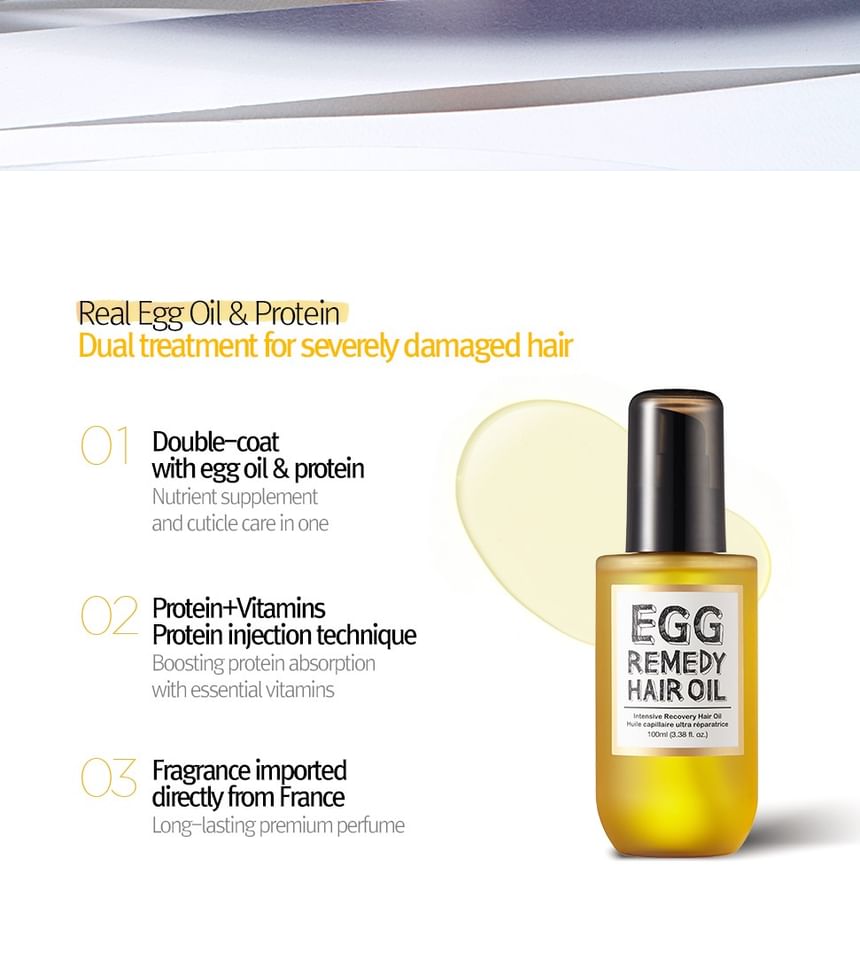 too cool for school - Egg Remedy Hair Oil, 100ml, 136 g, 8809532446100