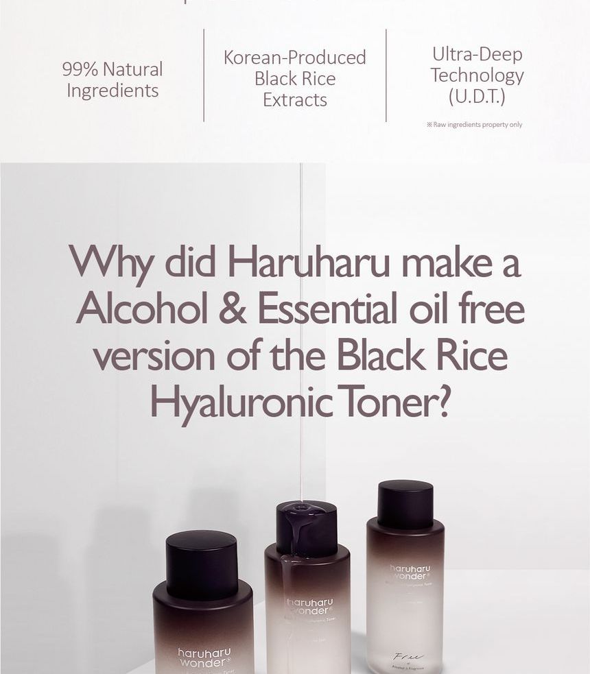 haruharu wonder - Black Rice Hyaluronic Toner Fragrance Free, 150ml, 196 g, 8809532221462