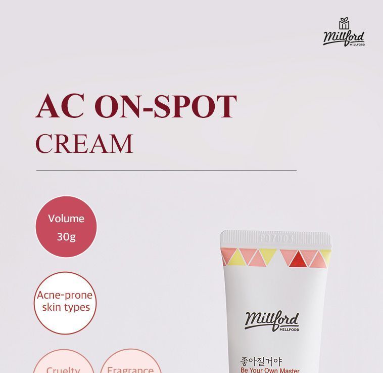 Millford - AC On-Spot Cream, 30g, 80 g, 8809416472324