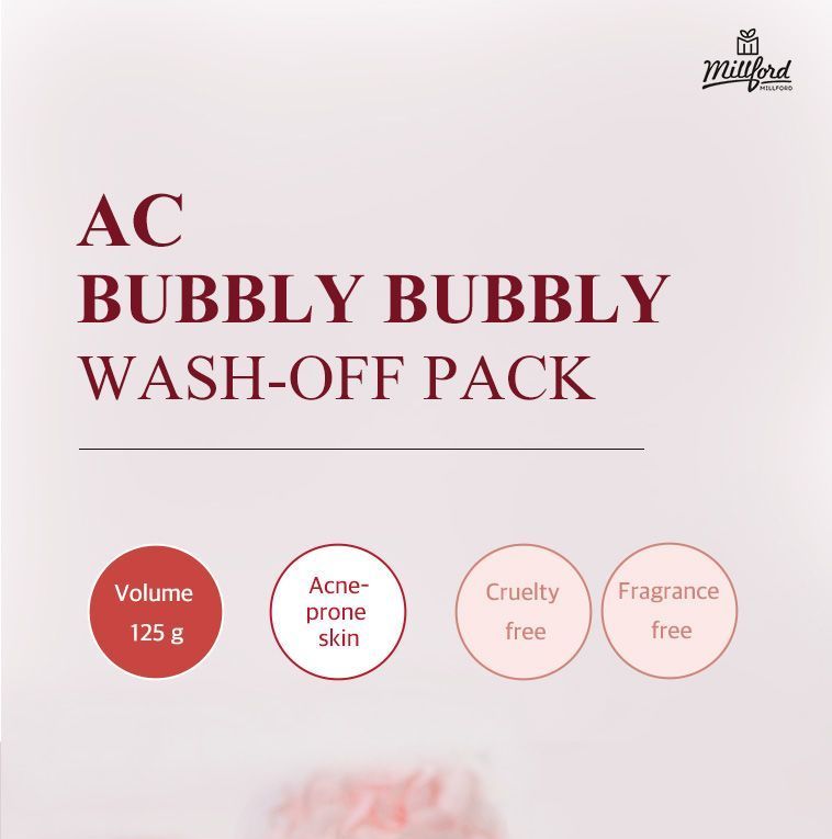 Millford - AC Bubbly Bubbly Wash-Off Pack, 125g, 200 g, 8809373463106