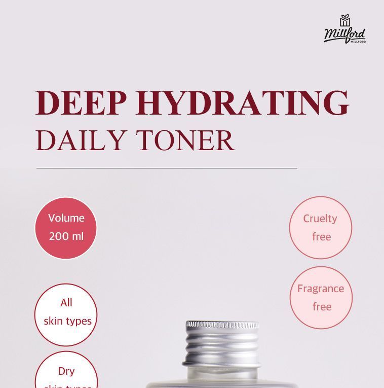 Millford - Deep Hydrating Daily Toner, 200ml, 268 g, 8809416472331