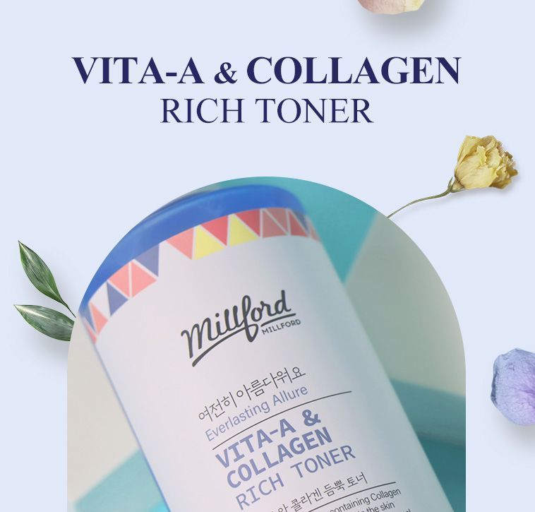 Millford - Vita A & Collagen Rich Toner, 200ml, 300 g, 8809416472379