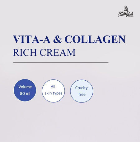 Millford - Vita A & Collagen Rich Cream, 80ml, 150 g, 8809416472393
