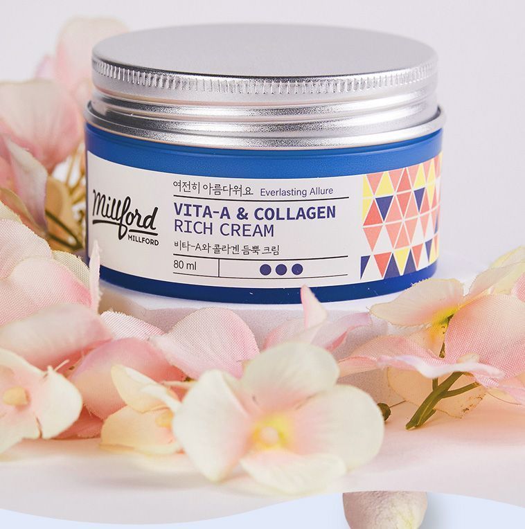 Millford - Vita A & Collagen Rich Cream, 80ml, 150 g, 8809416472393