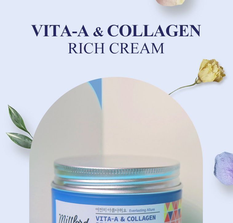 Millford - Vita A & Collagen Rich Cream, 80ml, 150 g, 8809416472393