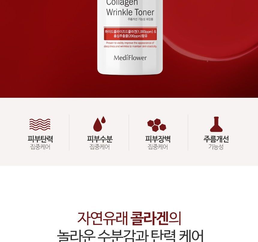 MediFlower - Collagen Wrinkle Toner, 250ml, 296 g, 8809731950330