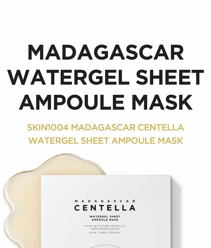 SKIN 1004 - Madagascar Centella Watergel Sheet Ampoule Mask Set, 1 set, 189 g, 8809576260502