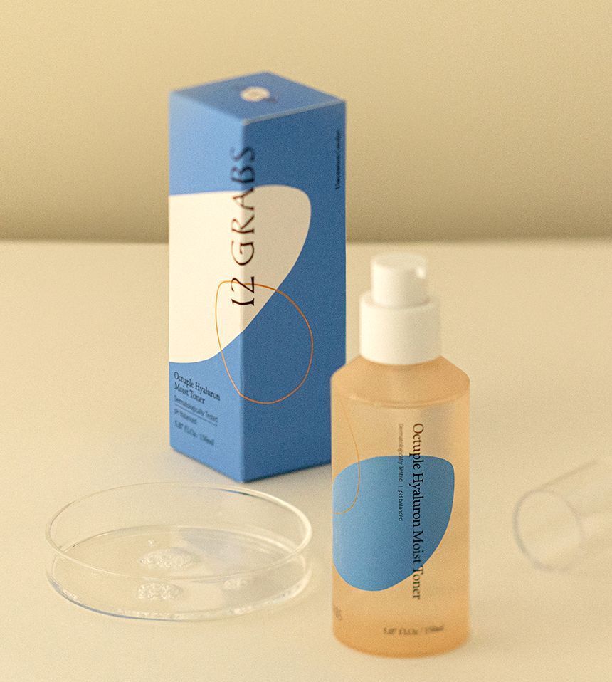 12 GRABS - Octuple Hyaluron Moist Toner, 150ml, 221 g, 8809836240015