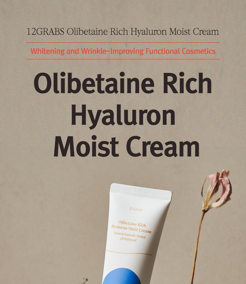 12 GRABS - Olibetaine Rich Hyaluron Moist Cream, Renewed - 70ml, 130 g, 8809836240039