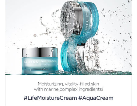 KLAVUU - Blue Pearlsation One Day 8 Cups Marine Collagen Aqua Cream 50ml, 50ml, 192 g, 8809482360419