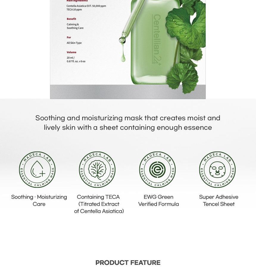 Centellian24 - Madeca Lab Essential Calming Mask Set, 1 set, 224 g, 8806109184960