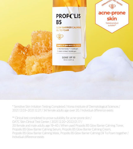 SOME BY MI - Propolis B5 Glow Barrier Calming Oil To Foam, 120ml, 178 g, 8809647391913