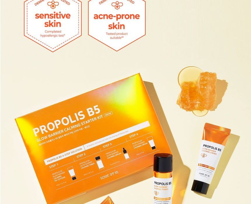 SOME BY MI - Propolis B5 Glow Barrier Calming Starter Kit, 1 set, 186 g, 8809647391944