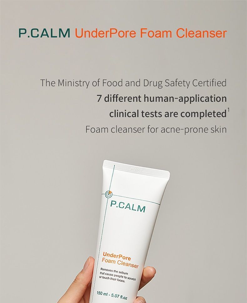 P.CALM - UnderPore Foam Cleanser, 150ml, 181 g, 8809990450213