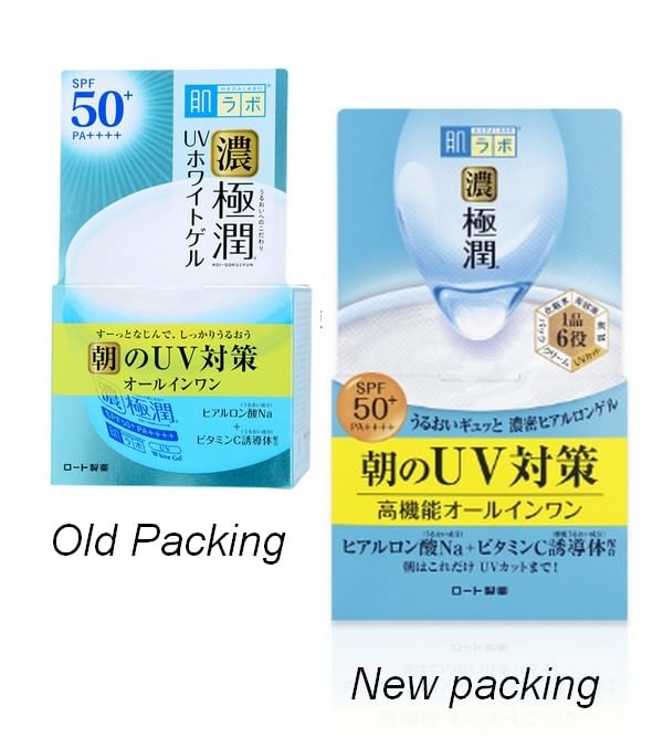 Rohto Mentholatum - Hada Labo Koi-Gokujyun UV White Gel SPF 50+ PA++++, 90g, 157 g, 4987241145676