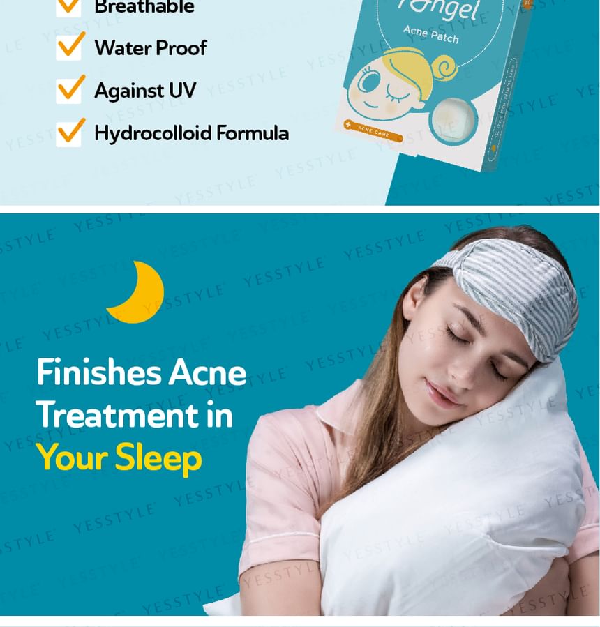 DermaAngel - Night Use Acne Patch 24 pcs, 12 pcs x 2, 25 g, 4719745504372